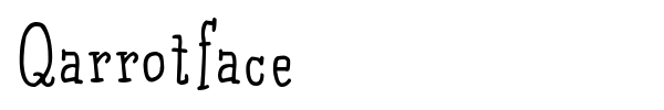 Qarrotface font preview